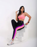 Conjunto legging cós anatômico com recortes poliamida REF: 1021