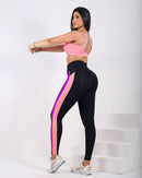 Conjunto legging cós anatômico com recortes poliamida REF: 1021