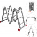 Escada multifuncional de alumínio 4 x 3 com 12 degraus 13 em 1
