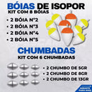 Kit Pesca Completo 2 Varas Fibra de Vidro e 2 Molinetes Leve com Linha Estojo e Maleta com Acessórios