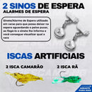 Kit Pesca Completo 2 Varas Fibra de Vidro e 2 Molinetes Leve com Linha Estojo e Maleta com Acessórios
