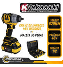 Chave de Impacto Profissional 48V com Kit 35 Peças + Maleta