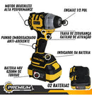 Chave de Impacto Profissional 48V com Kit 35 Peças + Maleta