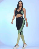 Conjunto legging cós anatômico com recortes poliamida REF: 1041